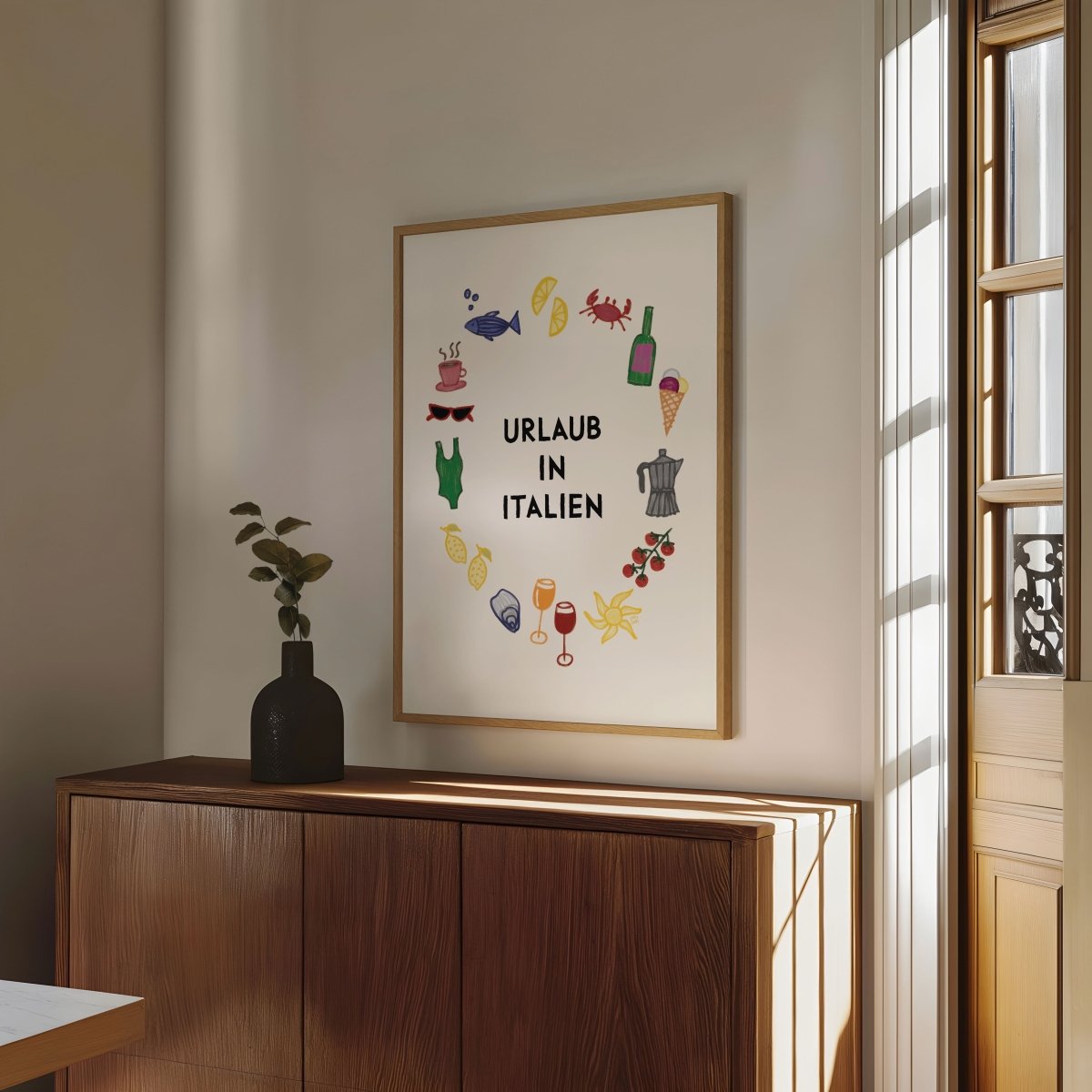Urlaub in Italien Bild • Poster mit italienischen Illustrationen - vonSUSI