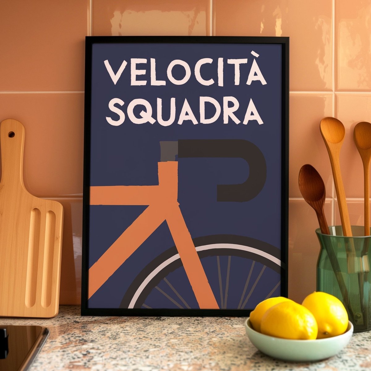 rennrad poster Velocità Squadra Rennrad Poster für alle Italien- und Fahrrad Fans – vonSUSI