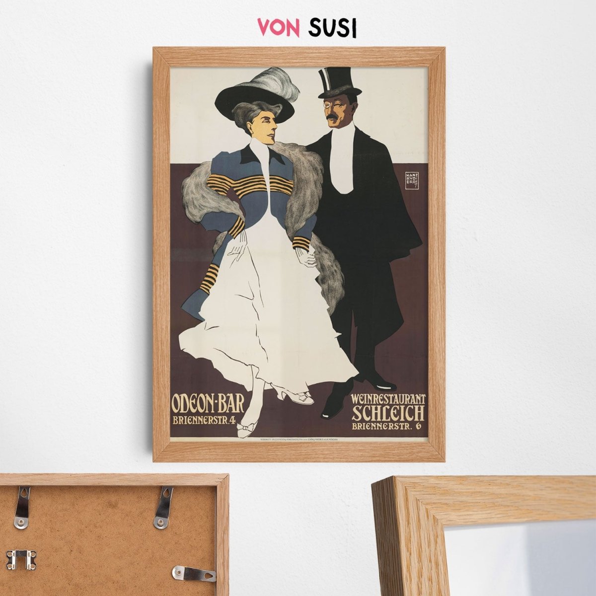 Vintage Odeon Bar Poster • Retro Plakat aus München - vonSUSI