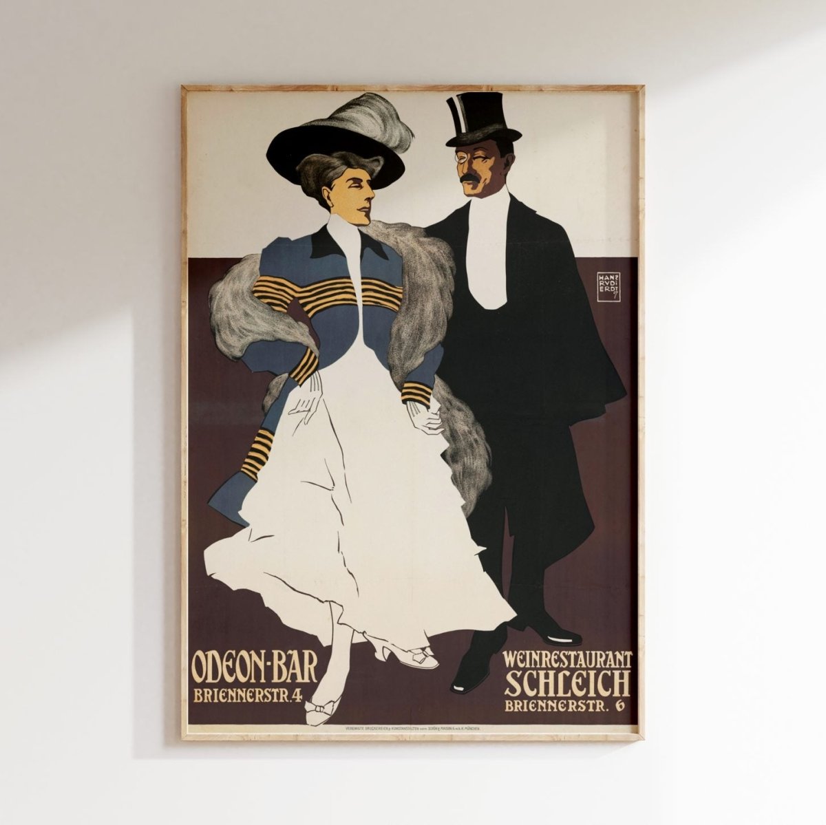 Vintage Odeon Bar Poster • Retro Plakat aus München - vonSUSI