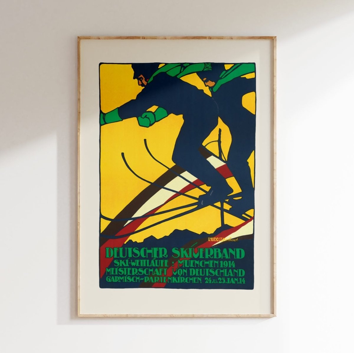 Vintage Ski Poster • Original Retro Fine Art Print aus München - vonSUSI