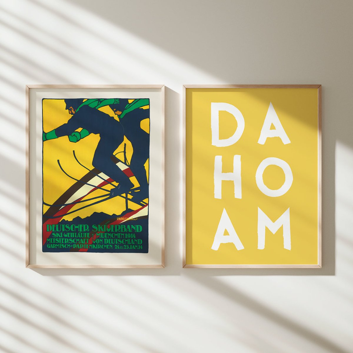 Vintage Ski Poster • Original Retro Fine Art Print aus München - vonSUSI