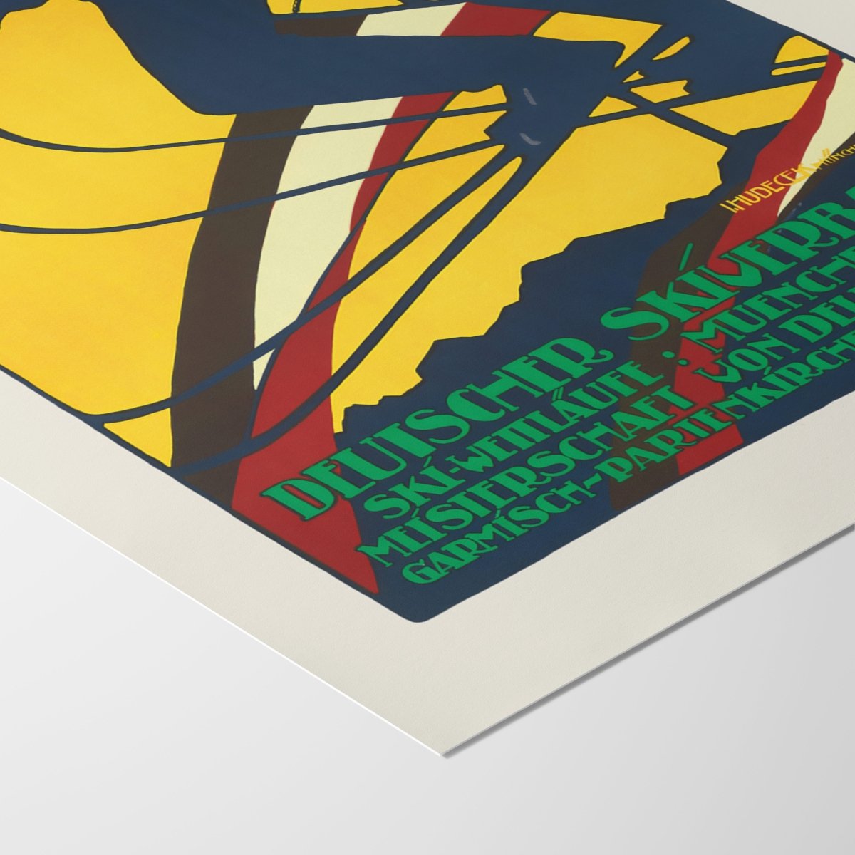 Vintage Ski Poster • Original Retro Fine Art Print aus München - vonSUSI