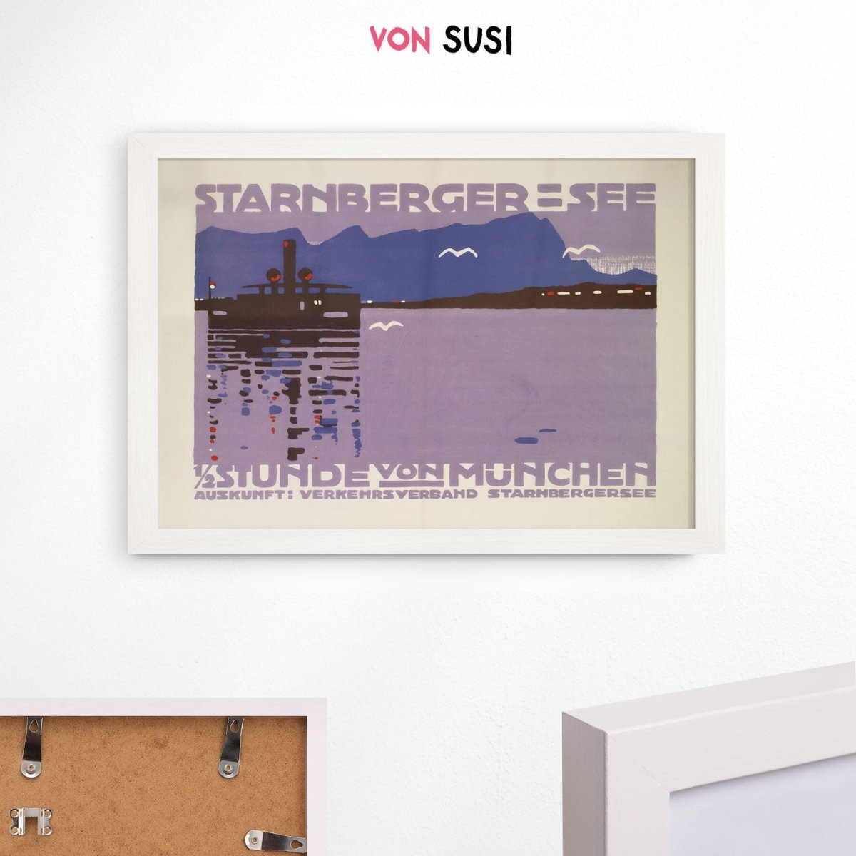 Vintage Starnberger See Poster • Retro Plakat aus München - vonSUSI