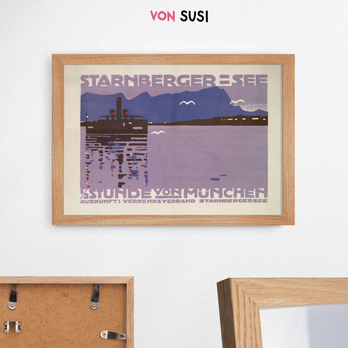 Vintage Starnberger See Poster • Retro Plakat aus München - vonSUSI
