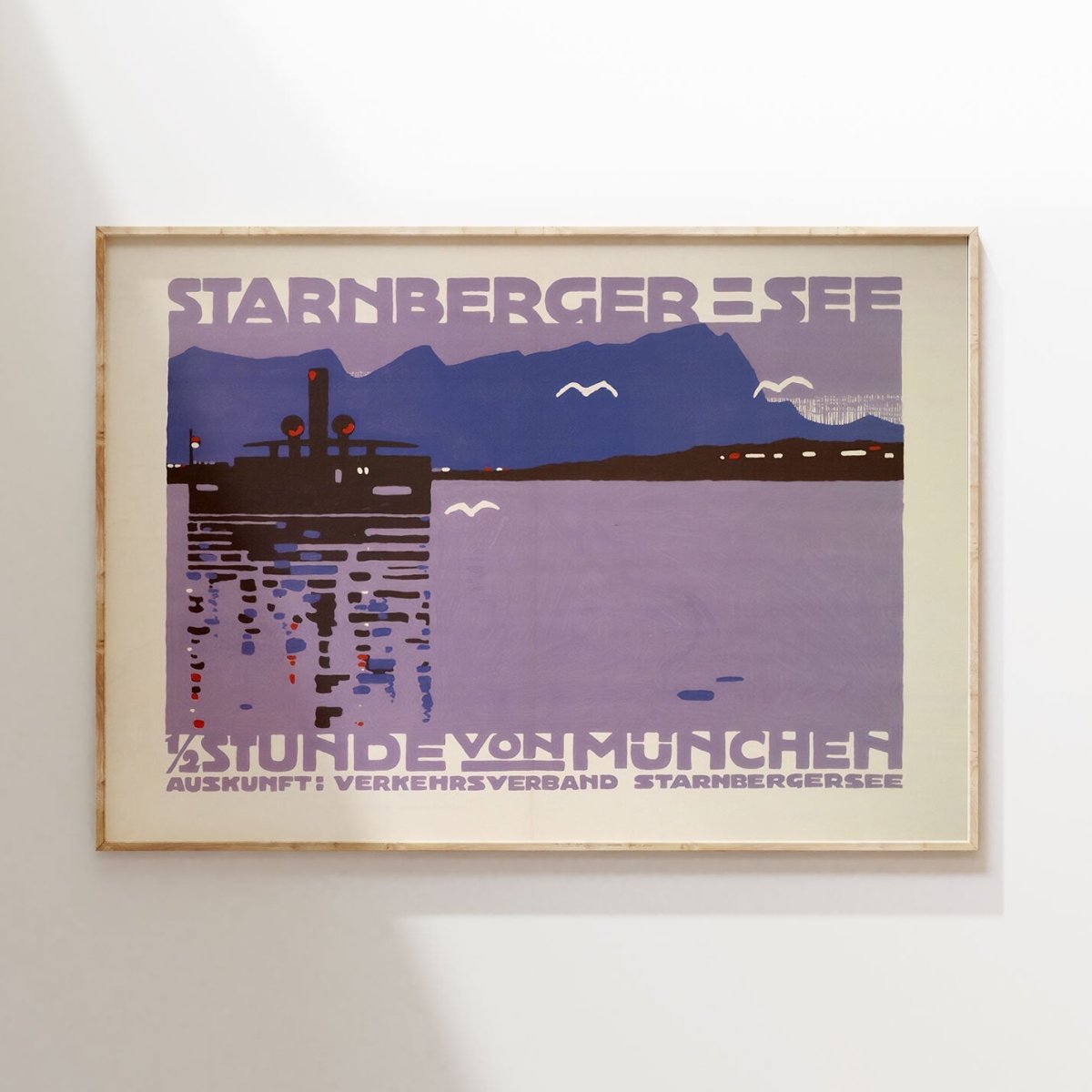Vintage Starnberger See Poster • Retro Plakat aus München - vonSUSI