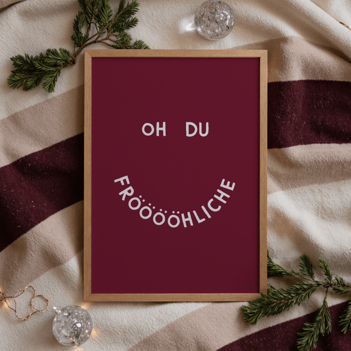 Weihnachtliches Poster "Oh du Fröhliche" • exklusiv bei vonSUSI - vonSUSI