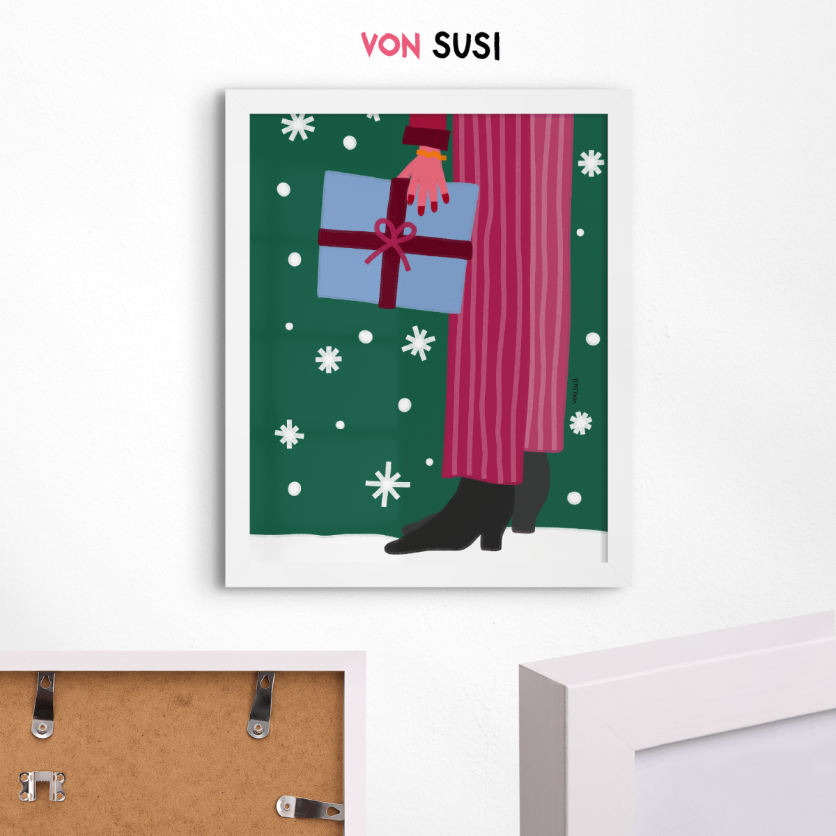 Weihnachtsposter mit Illustration • handgezeichnet und exklusiv bei vonSUSI - vonSUSI