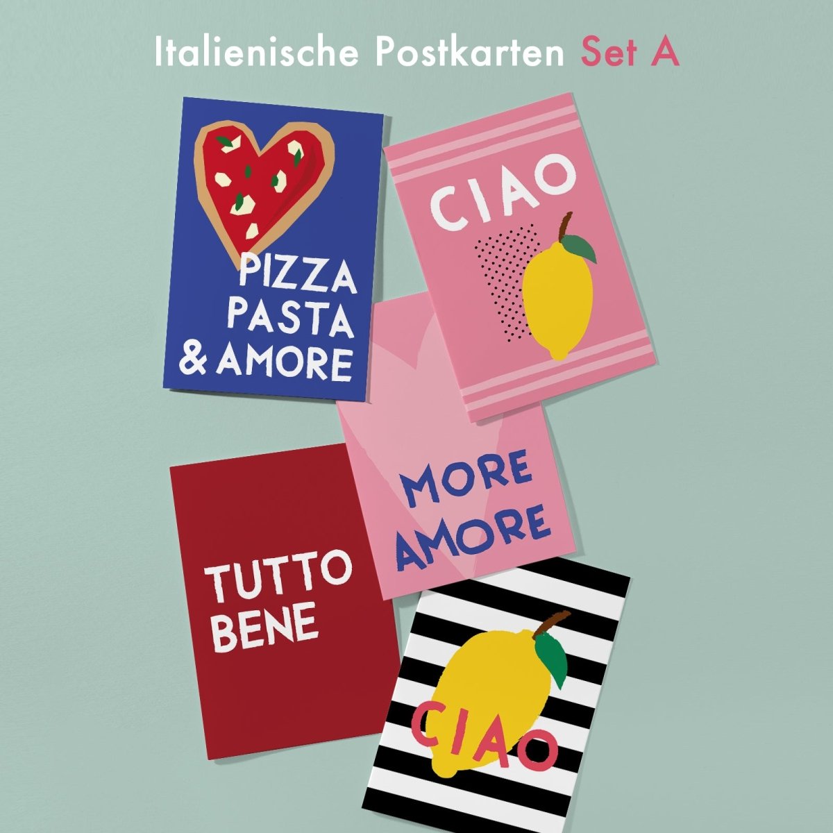 5er Set italienische Postkarten Set A - vonSUSI