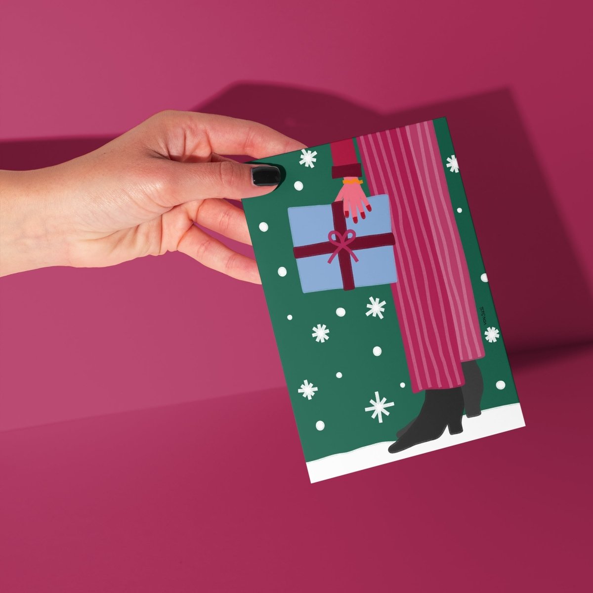 5er Set Weihnachtspostkarten • weihnachtliche Postkarten, handgezeichnet mit Dackel und co - vonSUSI