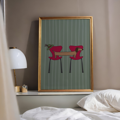 Bayrischer Dackel Fritz • Fine Art Kunstdruck • exklusive Illustration vonSusi