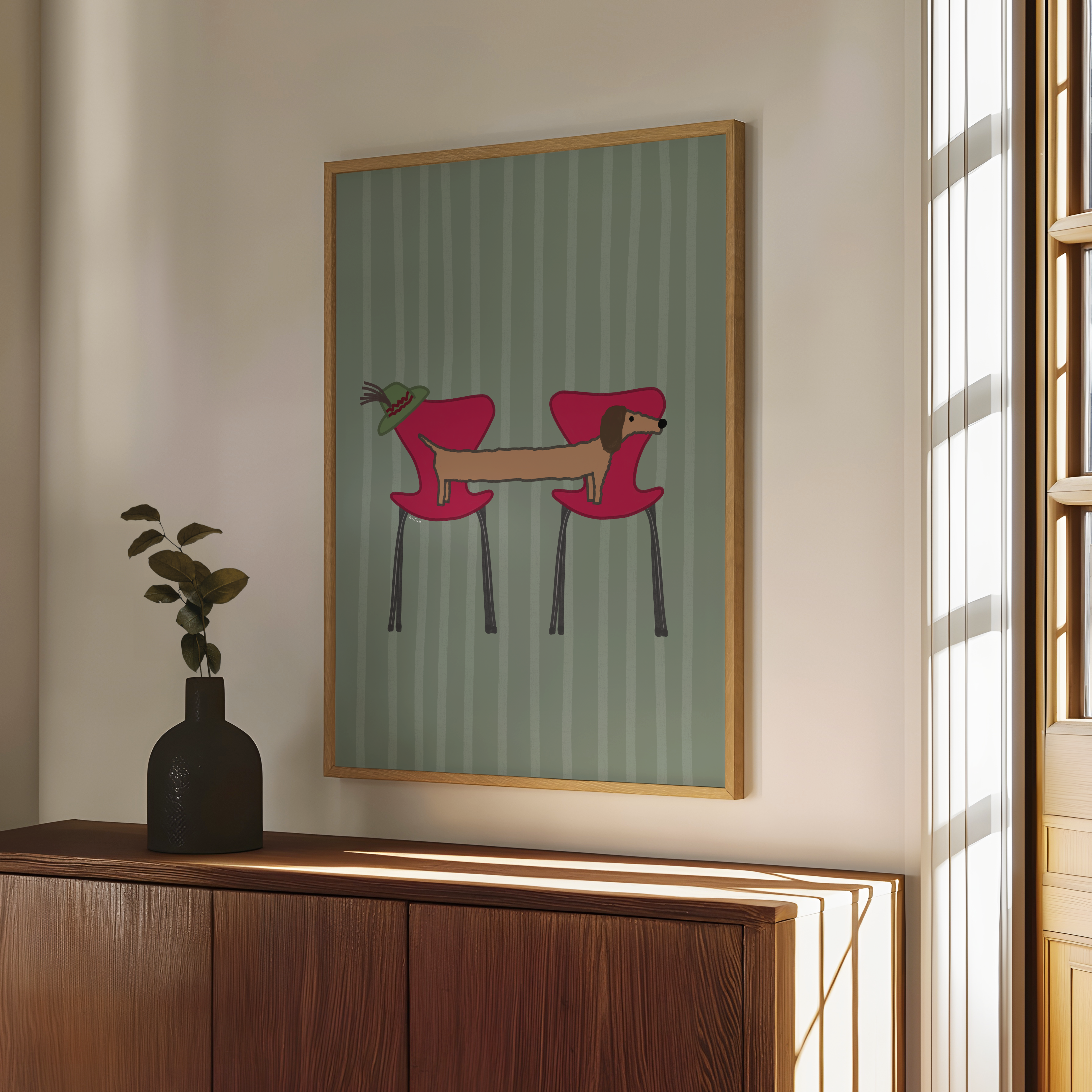Bayrischer Dackel Fritz • Fine Art Kunstdruck • exklusive Illustration vonSusi