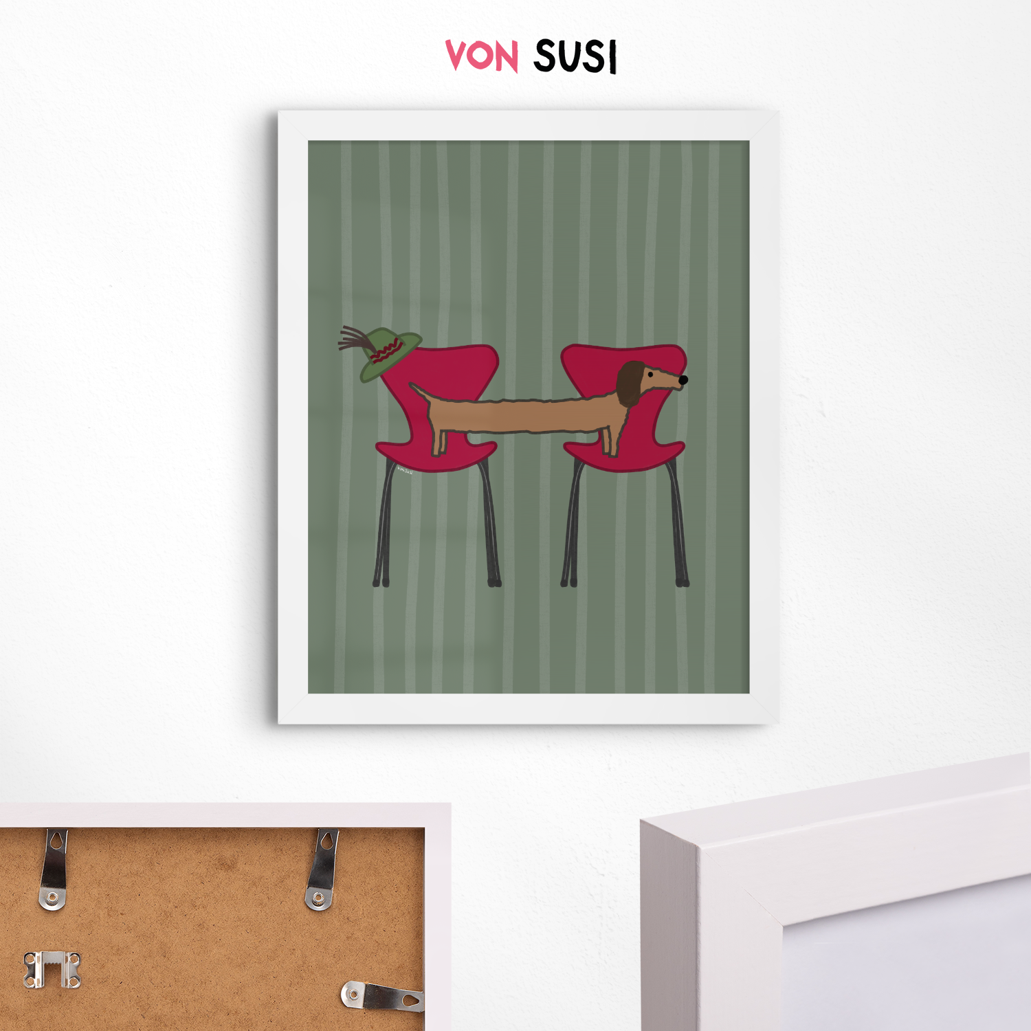 Bayrischer Dackel Fritz • Fine Art Kunstdruck • exklusive Illustration vonSusi