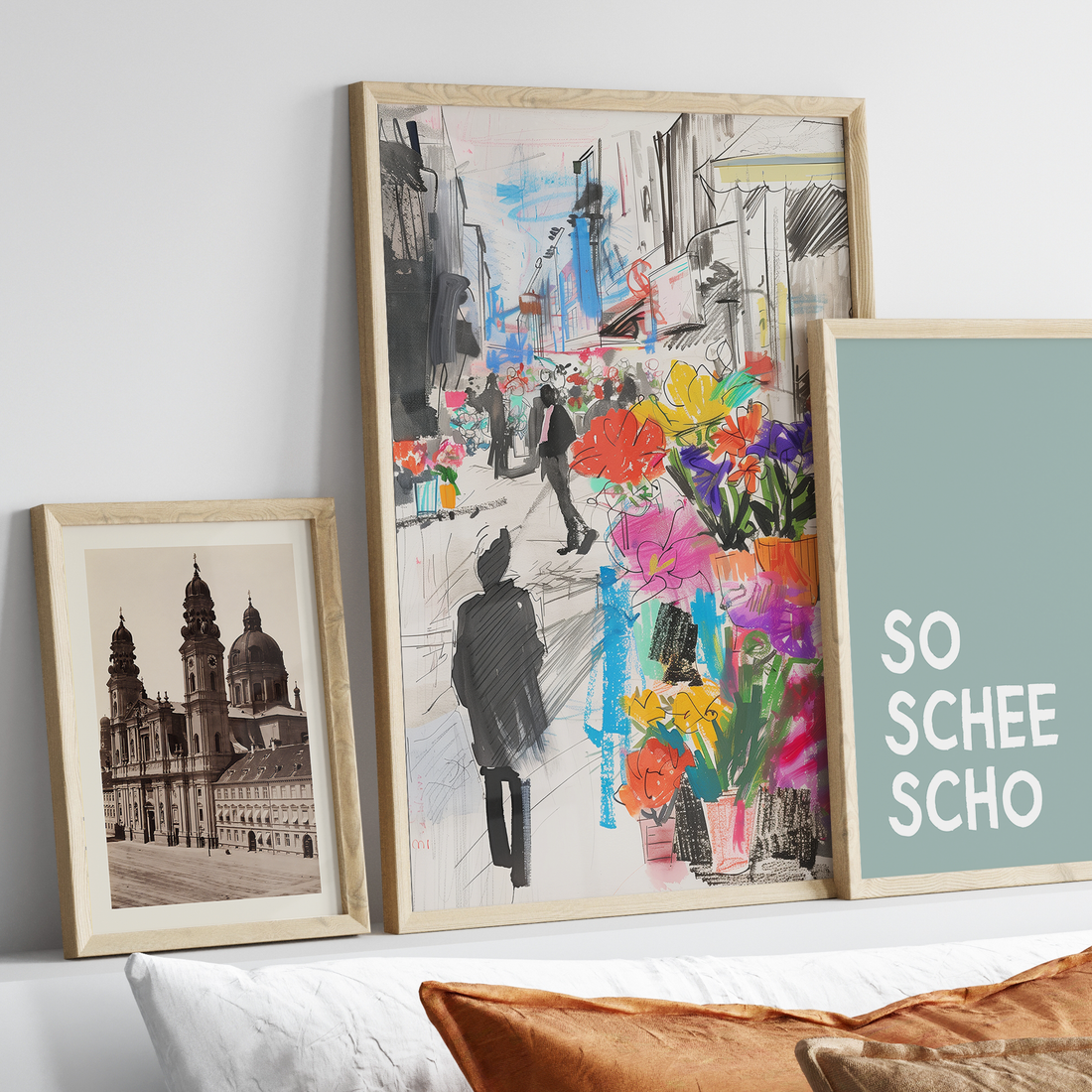 Odeonsplatz München Poster • Retro Plakat aus München