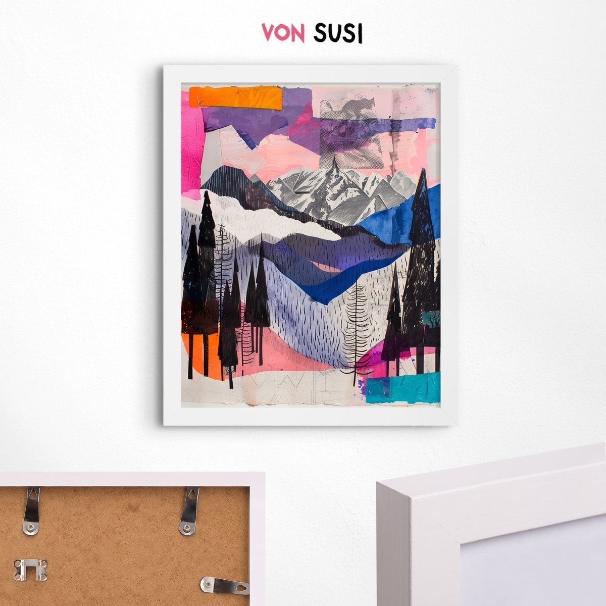 Alpen Poster • modernes Fine Art Poster mit Bergen • bayerische Berge Illustration - vonSUSI Poster