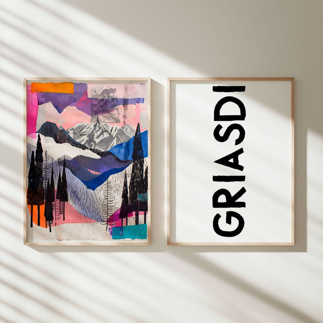 Alpen Poster • modernes Fine Art Poster mit Bergen • bayerische Berge Illustration - vonSUSI Poster