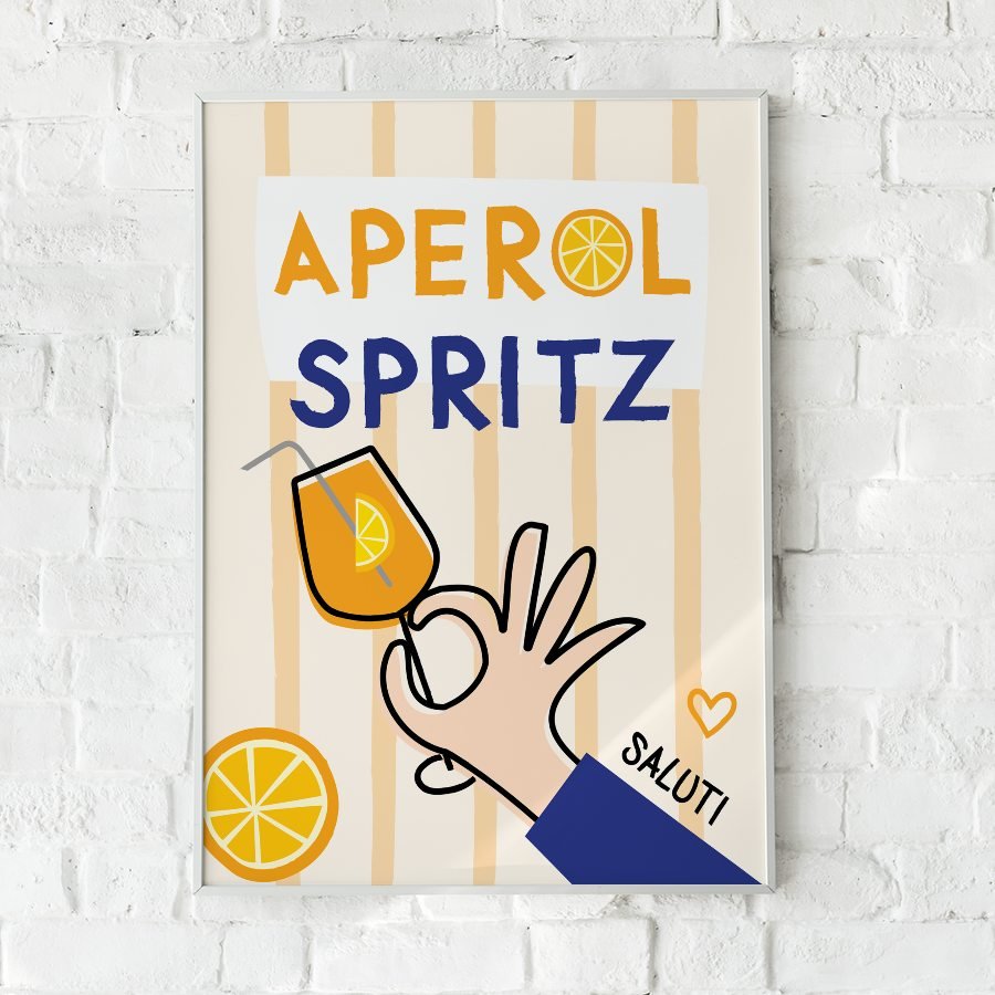 Aperol Spritz Poster • lokal gedruckt in Museumsqualität, perfekt als Geschenk - vonSUSI