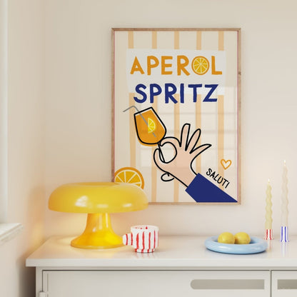 Aperol Spritz Poster • lokal gedruckt in Museumsqualität, perfekt als Geschenk - vonSUSI