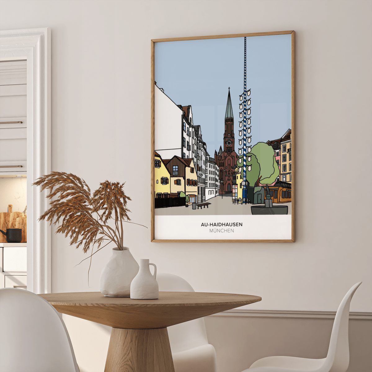 Au - Haidhausen Poster • Wiener Platz München • handgezeichnet - vonSUSI