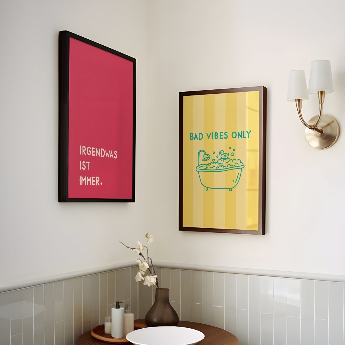 Bad Vibes Only Poster • lustiges Statement Poster für&