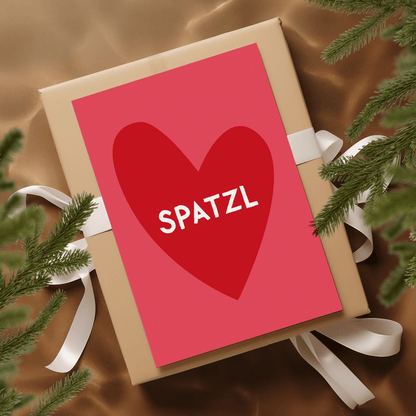 Bayerisches Spatzl Poster mit Herz in verschiedenen Farben - vonSUSI