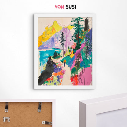 Bayrische Berge Poster • Illustration • bavarian lifestyle • Wanddekoration für Berg Fans - vonSUSI