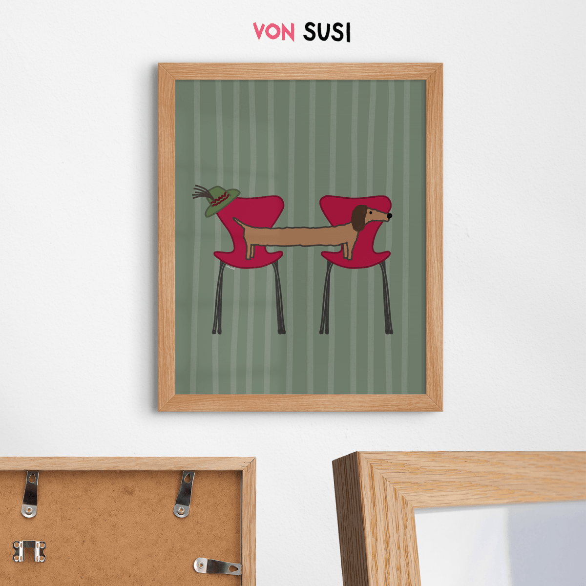Bayrischer Dackel Fritz • Fine Art Kunstdruck • exklusive Illustration vonSusi - vonSUSI