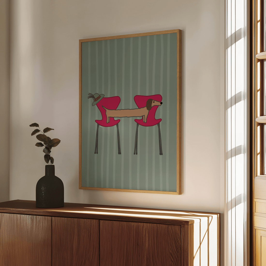 Bayrischer Dackel Fritz • Fine Art Kunstdruck • exklusive Illustration vonSusi - vonSUSI