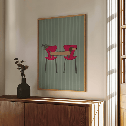 Bayrischer Dackel Fritz • Fine Art Kunstdruck • exklusive Illustration vonSusi - vonSUSI