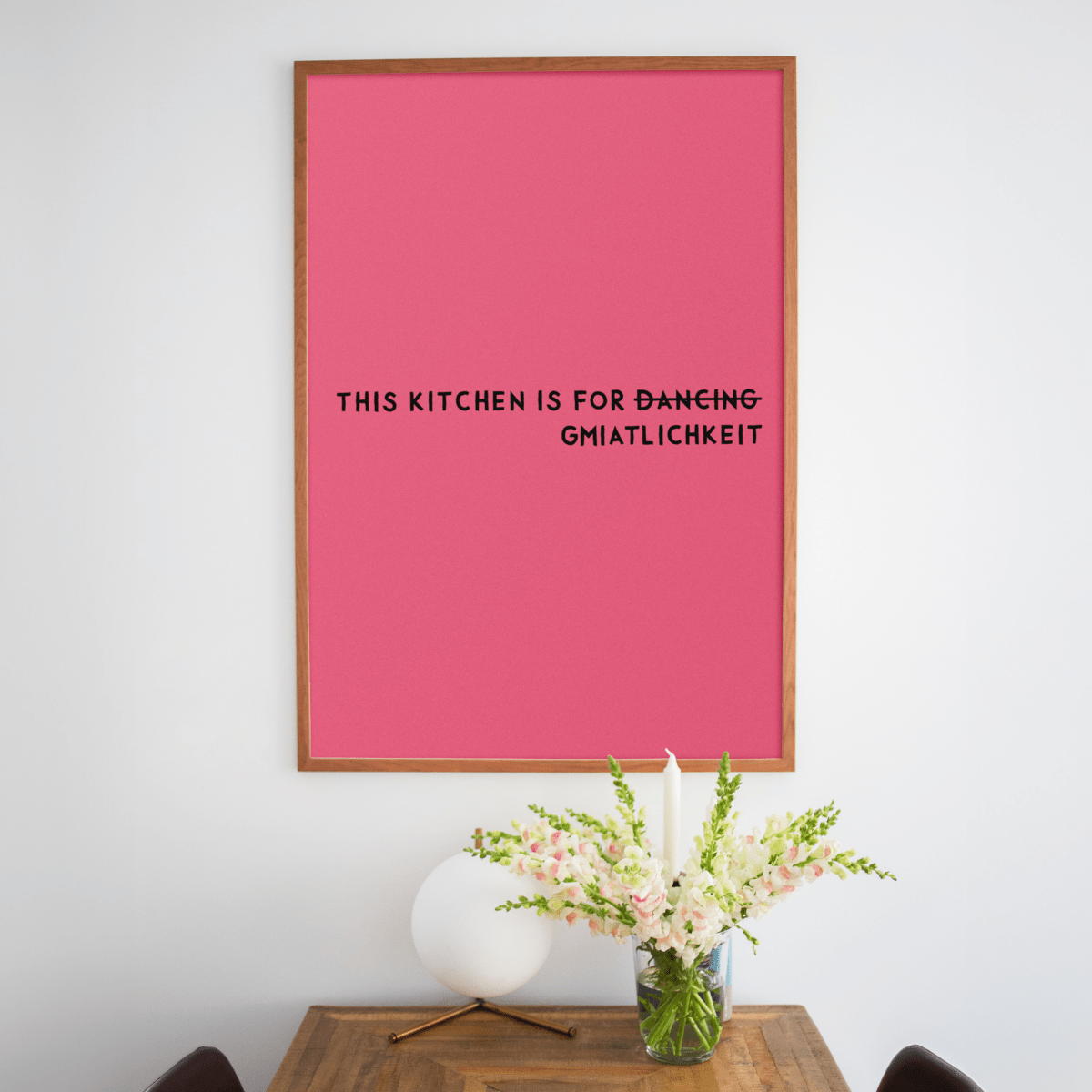 Bayrisches Küchenposter This kitchen is for d̶̶a̶̶n̶̶c̶̶i̶̶n̶̶g̶ Gmiatlichkeit - vonSUSI