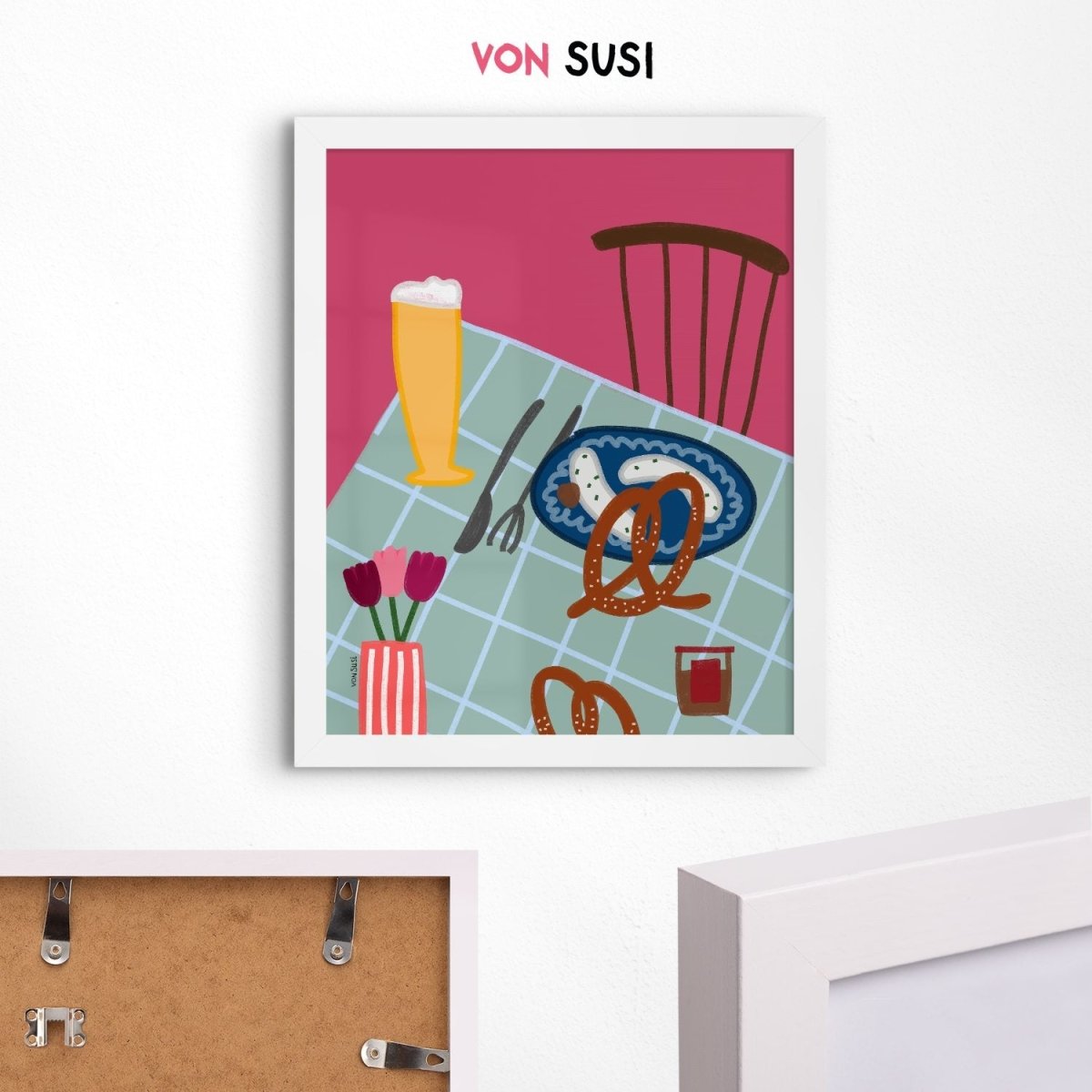 Bayrisches Stillleben &quot;An Guadn&quot; • modernes Poster mit Brotzeit - vonSUSI