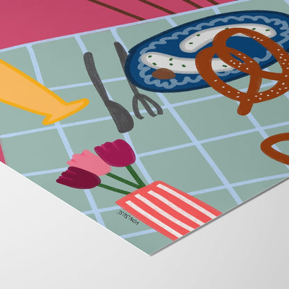 Bayrisches Stillleben &quot;An Guadn&quot; • modernes Poster mit Brotzeit - vonSUSI