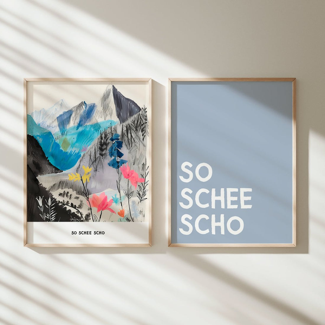 Berge Poster "So schee scho" • Poster Alpen • Bavarian Lifestyle • Wanddekoration für Berg Fans - vonSUSI