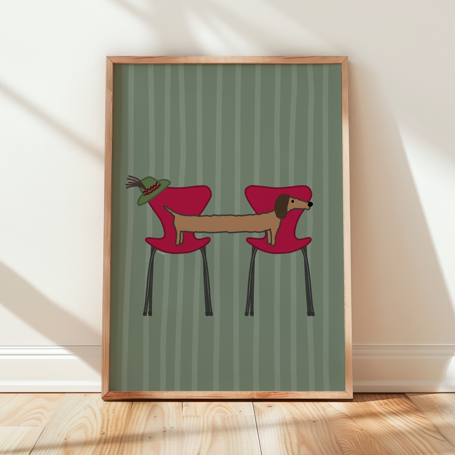 Bayrischer Dackel Fritz • Fine Art Kunstdruck • exklusive Illustration vonSusi