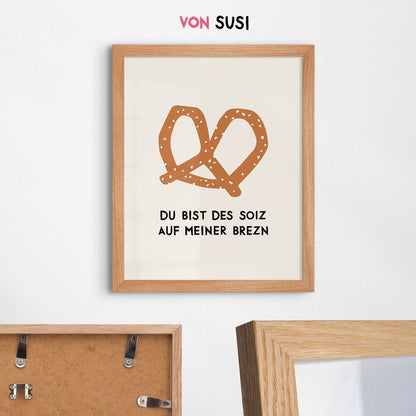 Brezn Poster • mit humorvollem, bayrischen Spruch - vonSUSI