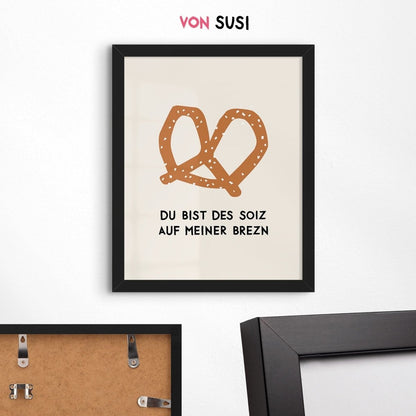 Brezn Poster • mit humorvollem, bayrischen Spruch - vonSUSI