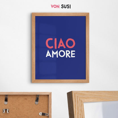 Ciao Amore Poster • italienisches Poster - vonSUSI