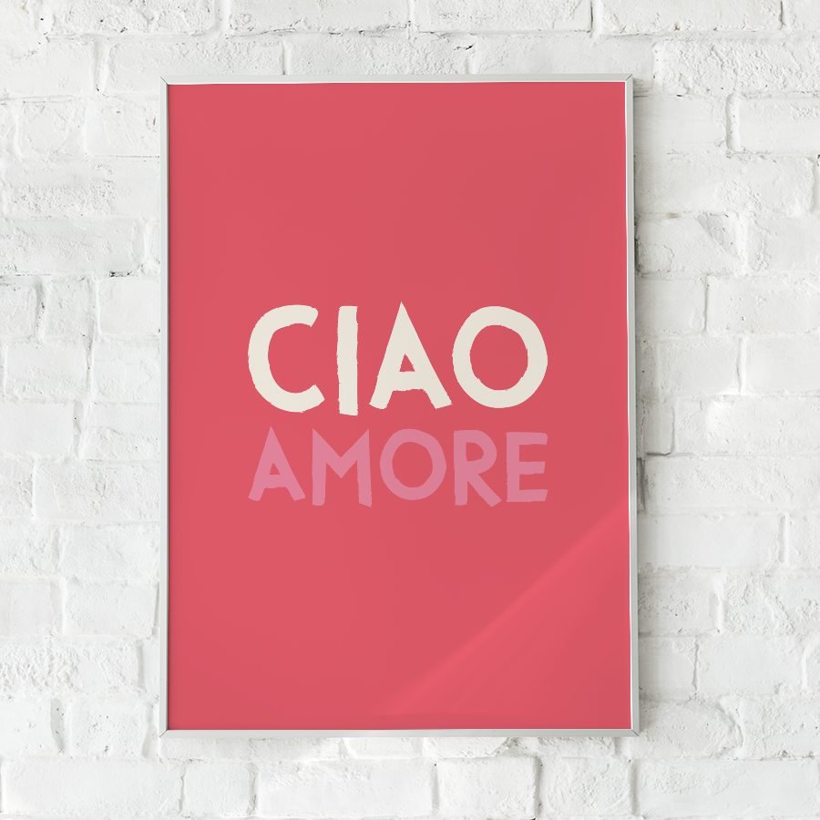 Ciao Amore Poster • italienisches Poster - vonSUSI