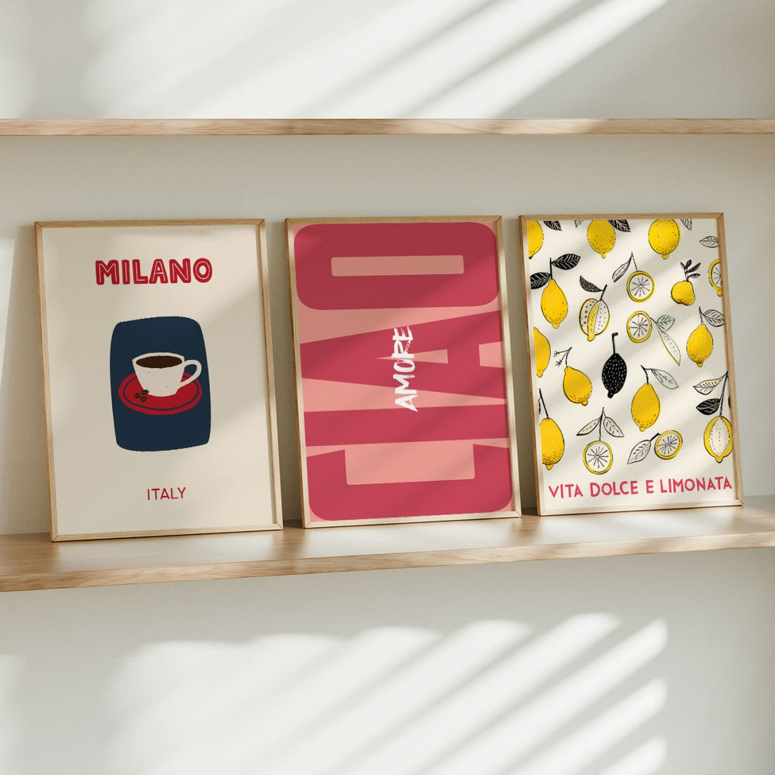 Ciao Amore Poster • modernes italienisches Wandbild • Statement Poster für Dolce Vita Vibes • rosa - vonSUSI
