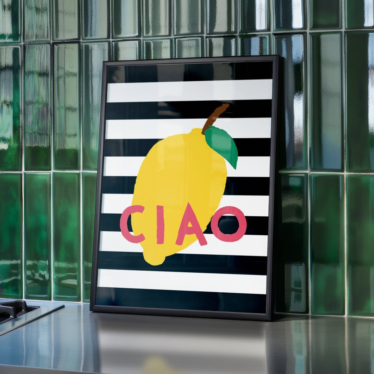 Ciao Poster mit Zitrone • Italien Poster für die Küche - vonSUSI