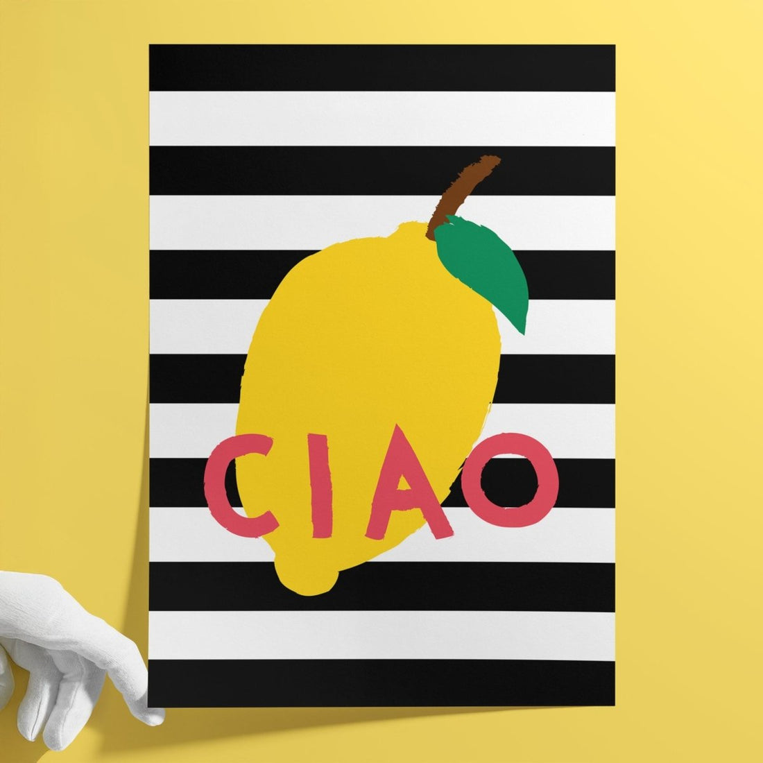 Ciao Poster mit Zitrone • italienisches Zitronen Poster - vonSUSI