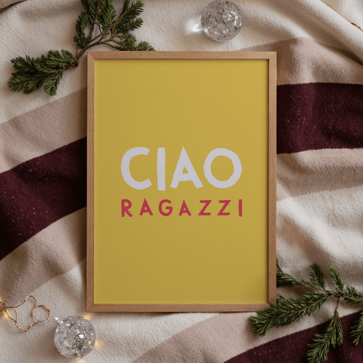 Ciao Ragazzi Poster • italienisches Poster für die Küche - vonSUSI