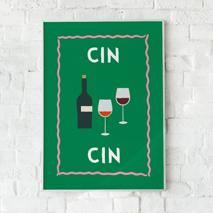 Cin Cin Poster für Weinliebhaber - vonSUSI