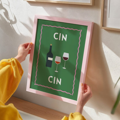 Cin Cin Poster für Weinliebhaber - vonSUSI