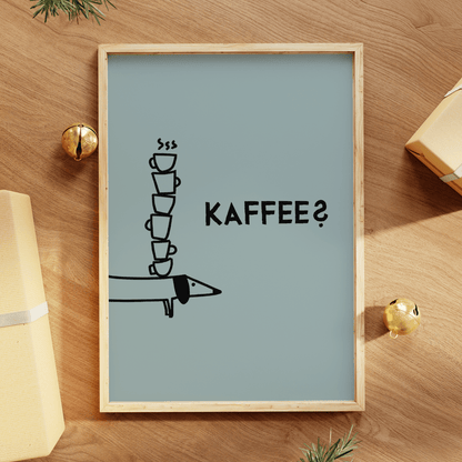 Dackelposter für Kaffeeliebhaber - vonSUSI