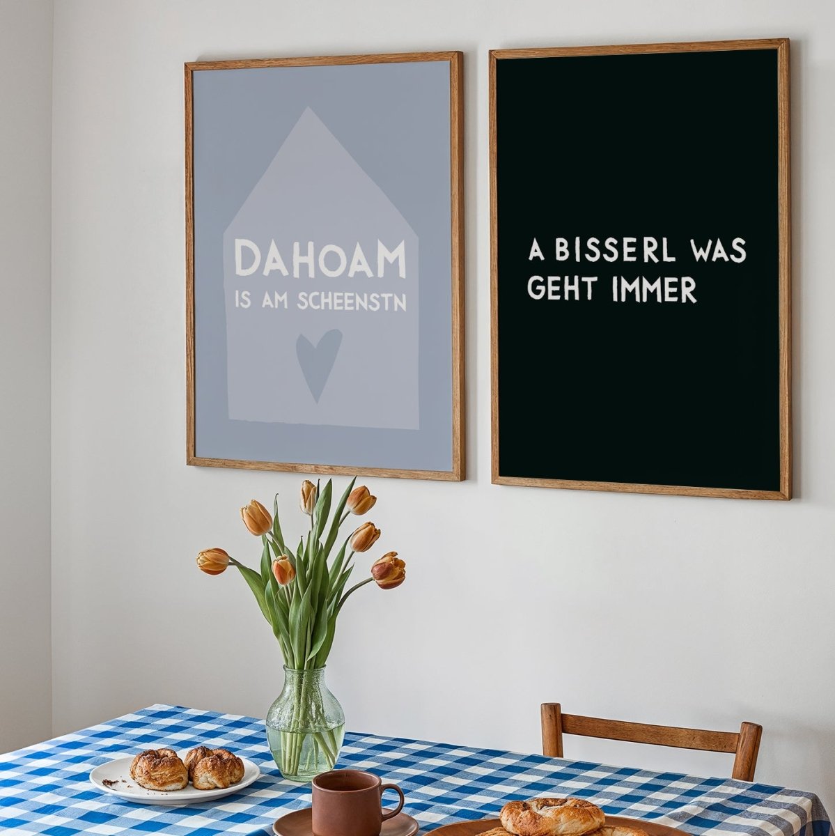 Dahoam is am scheenstn Poster • minimalistisches bayerisches Poster als Geschenk - vonSUSI