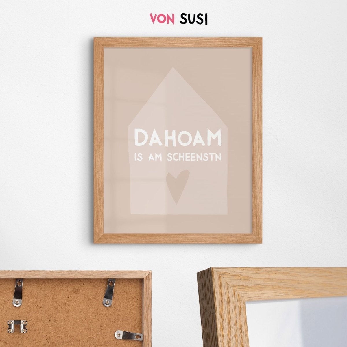 Dahoam is am scheenstn Poster • minimalistisches bayerisches Poster als Geschenk - vonSUSI