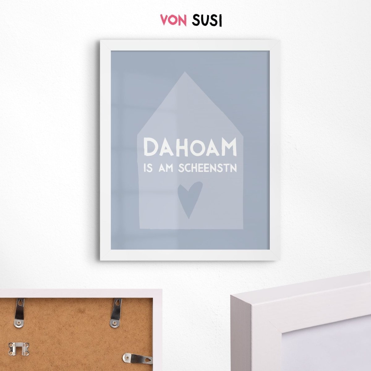 Dahoam is am scheenstn Poster • minimalistisches bayerisches Poster als Geschenk - vonSUSI