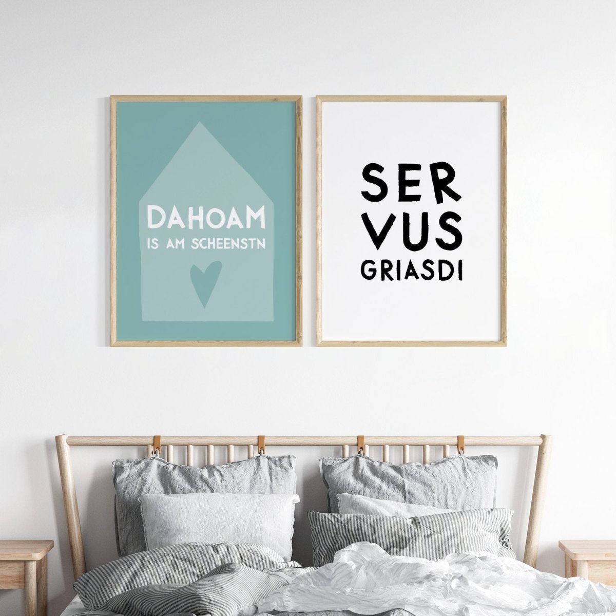 Dahoam is am scheenstn Poster • minimalistisches bayerisches Poster als Geschenk - vonSUSI