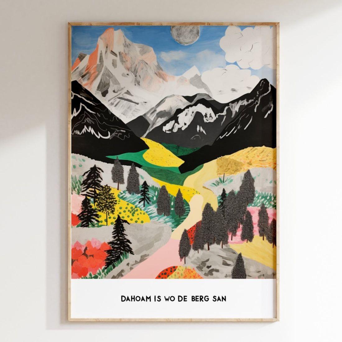 Dahoam is wo de Berg san Poster • bayerische Berge Poster • bayerisches Poster • Bavarian Lifestyle • Wanddekoration für Berg Fans - vonSUSI